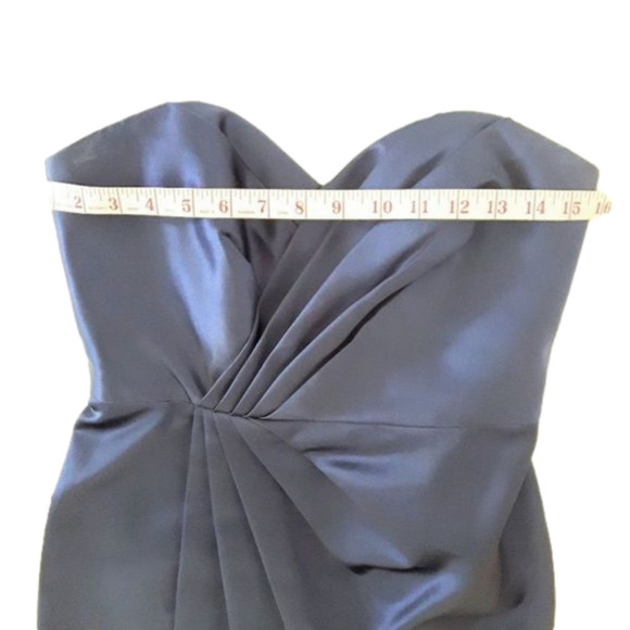 2/$35 SALE DAVID'S Bridal Short Strapless Dress (Approx Size 6-8) Rich Dark Blue - Picture 7 of 9
